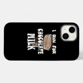 Coques Case-Mate iPhone Je cours pour le lait au chocolat (Verso (horizontal))