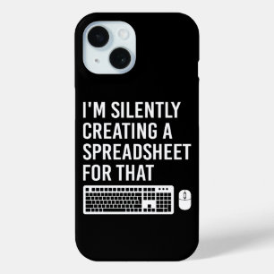 Coque Pour iPhone 15 Je crée silencieusement un actuaire de feuille de