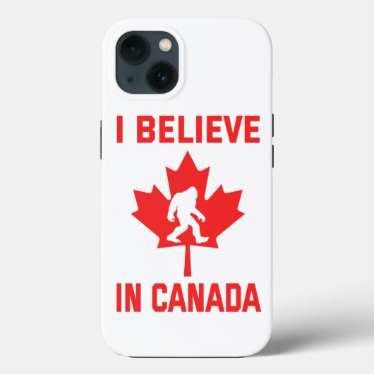 Coques Case-Mate iPhone Je crois au Canada - Funny Bigfoot (Verso)