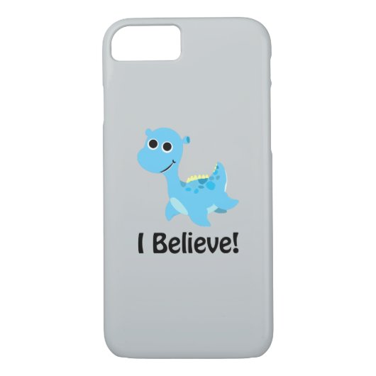Coques Case-Mate iPhone Je Crois ! Cute Blue Nessie (Dos)
