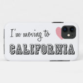 Coques Case-Mate iPhone Je déménage en Californie (Dos (Horizontal))