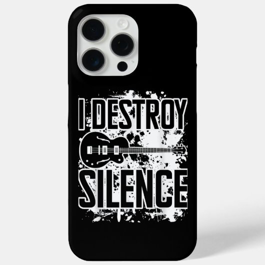 Coques Case-Mate iPhone Je détruit Silence Bass Player Funny Guitare Musiq (Verso)