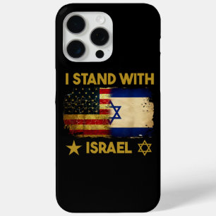 Coque iPhone 15 Pro Max Je me tiens avec Israël T-shirt Je me tiens avec I