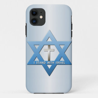 Etui iPhone Case-Mate Je me tiens avec l'étoile de David croisée