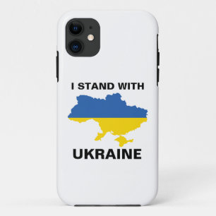 Case-Mate iPhone Case Je me tiens avec l'Ukraine drapeau et carte ukrain