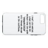 Coques Case-Mate iPhone Je n'aime pas faire des plans (Dos (Horizontal))