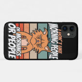 Coques Case-Mate iPhone Je n'aime pas les matins, les matins ou les gens (Dos (Horizontal))