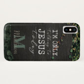 Coques Case-Mate iPhone Je ne parle qu'à Jésus aujourd'hui Monogramme de b (Dos (Horizontal))