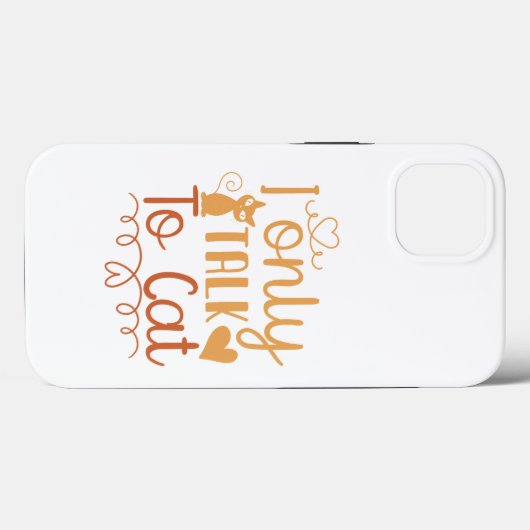 Coques Case-Mate iPhone Je ne parle qu'au chat (Verso (horizontal))