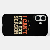 Coques Case-Mate iPhone Je ne peux pas c'est la saison fiscale (Verso (horizontal))