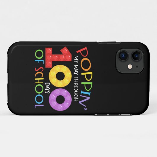 Coques Case-Mate iPhone Je passe 100 jours à l'école (Dos (Horizontal))