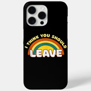 Coque iPhone 15 Pro Max Je Pense Que Tu Devrais Laisser Funky Arc-En-Ciel