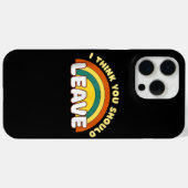 Coques Case-Mate iPhone Je Pense Que Tu Devrais Laisser Funky Arc-En-Ciel (Verso (horizontal))