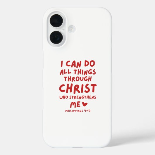 Coques Case-Mate iPhone Je Peux Faire Tout Philippiens 4:13 (Verso)