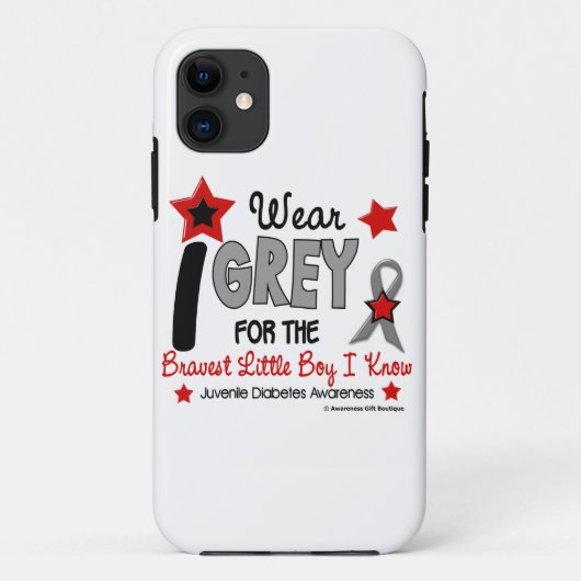 Coques Case-Mate iPhone Je porte le diabète de Little Boy le plus (Dos)