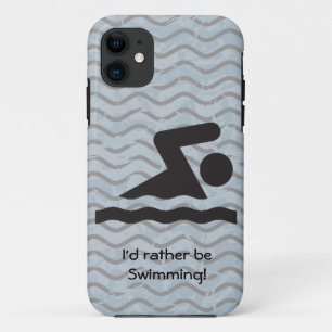 Coque iPhone 11 Je préférerais être nager Design iPhone Casemate