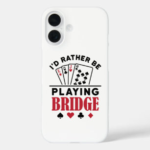 Coques iPhone 16 Je préférerais jouer au bridge Jeu de cartes de br