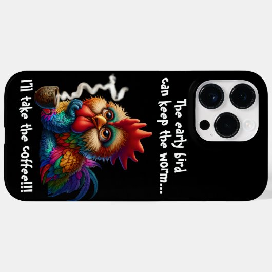 Coques Case-Mate iPhone Je prendrai le café (Verso (horizontal))