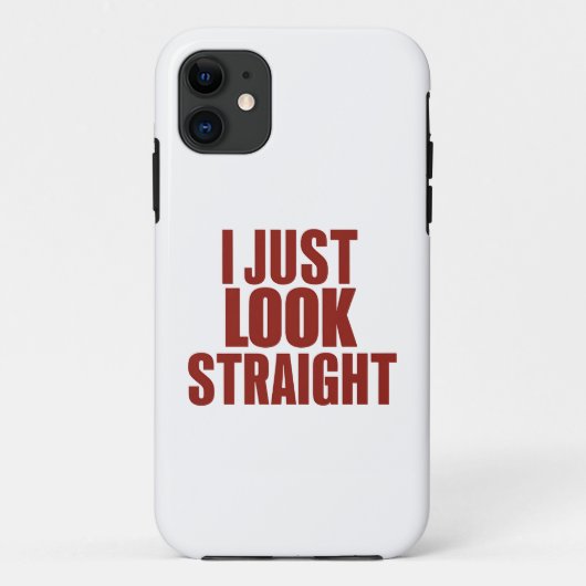 Coques Case-Mate iPhone Je regarde juste droit LGBT Gay Lesbian Pride Mois (Dos)