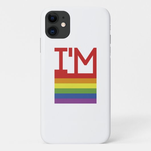 Coques Case-Mate iPhone Je suis gay| Indicateur Rainbow (Dos)