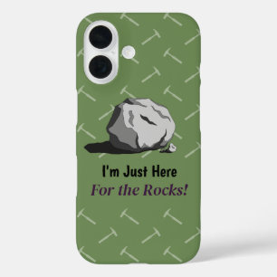 Coques iPhone 16 Je suis juste là pour les rochers ! Coque-coque ip