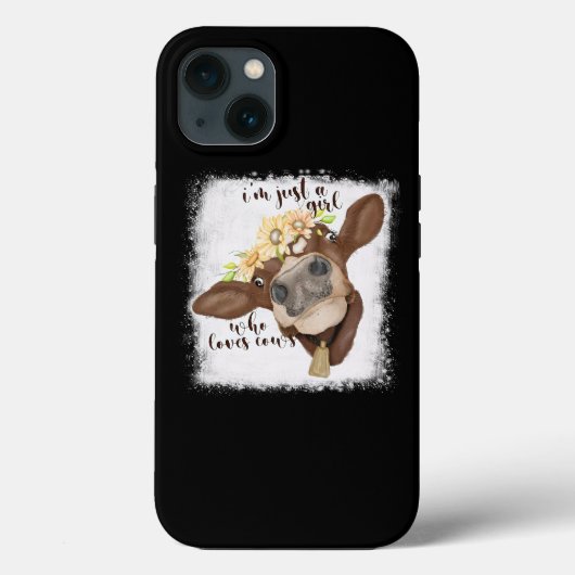 Coques Case-Mate iPhone Je Suis Juste Une Fille Qui Aime Les Vaches Bleach (Verso)
