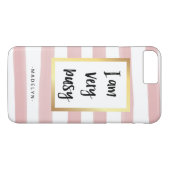Coques Case-Mate iPhone Je suis les rayures | roses très occupées (Dos (Horizontal))