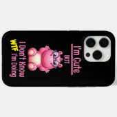 Coques Case-Mate iPhone Je suis mignon, mais WTF je fais (Verso (horizontal))