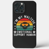 Coques Case-Mate iPhone Je suis mon chien maltais soutien émotionnel humai (Verso)