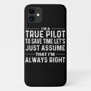 Case-Mate iPhone Case Je suis pilote - Pour gagner du temps, supposons s