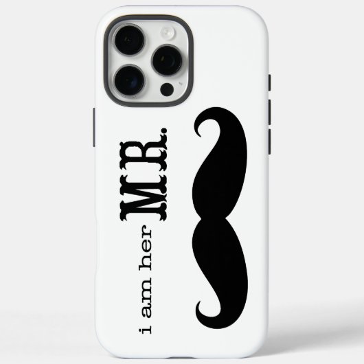 Coques Case-Mate iPhone Je suis Son M. Mustache Grooms Cadeaux (Verso)