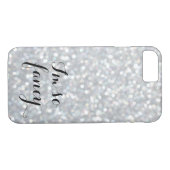 Coques Case-Mate iPhone Je suis tellement Fancy Sparkly Silver iPhone 7 Co (Dos (Horizontal))
