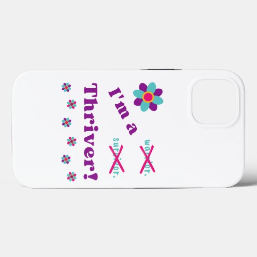 Coques Case-Mate iPhone Je suis Thriver ! (Verso (horizontal))