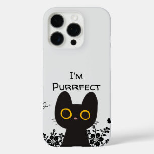 Coques iPhone 16 Pro Je suis un chat noir mignon parfait