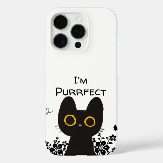 Coques Case-Mate iPhone Je suis un chat noir mignon parfait (Verso)