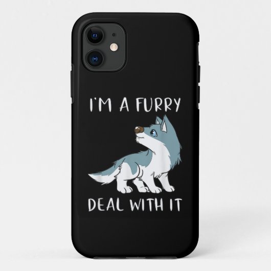 Coques Case-Mate iPhone Je suis un furry, j'assume, c'est mignon, fandom f (Dos)