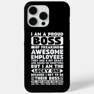 Coque iPhone 15 Pro Max Je suis un patron fier de Freaking employés géniau