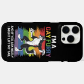 Coques Case-Mate iPhone Je suis une Gay Furry Fox Rainbow Pride LGBTQ (Verso (horizontal))