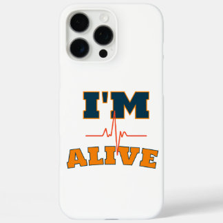 Coques iPhone 16 Pro Max Je suis vivant Sac fourre-tout de citation drôle