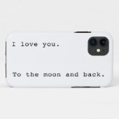 Coques Case-Mate iPhone Je t'aime à la lune et au dos (Dos (Horizontal))