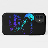 Coques Case-Mate iPhone Je t'aime à la lune et au retour (Dos (Horizontal))
