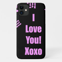 Case-Mate iPhone Case Je t'aime avec des lettres roses