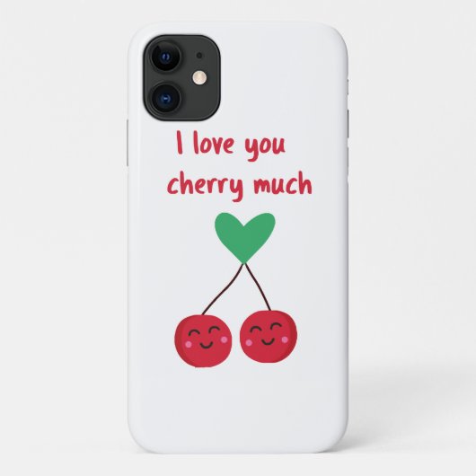 Coques Case-Mate iPhone Je t'aime beaucoup Cherry Valentine (Dos)