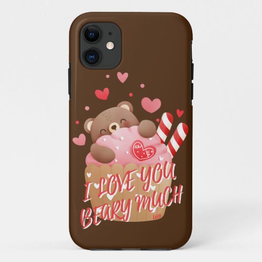 Coques Case-Mate iPhone JE T'AIME BEAUCOUP TRÈS MARRANT valentin drôle (Dos)