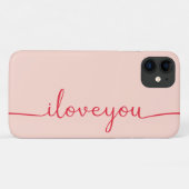 Coques Case-Mate iPhone Je t'aime en rouge (Dos (Horizontal))