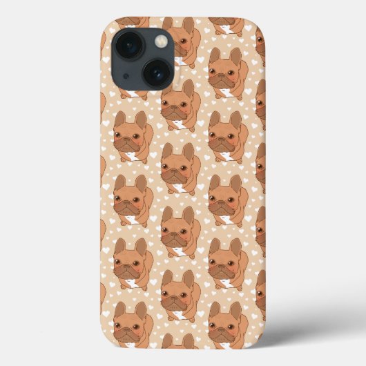 Coques Case-Mate iPhone Je t'aime Frenchie (Verso)