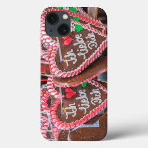 iPhone 13 Case Je T'Aime Les Coeurs En Pain D'Oeuvre Pendant Les