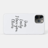 Coques Case-Mate iPhone Je t'aime Modèle de texte (Dos (Horizontal))