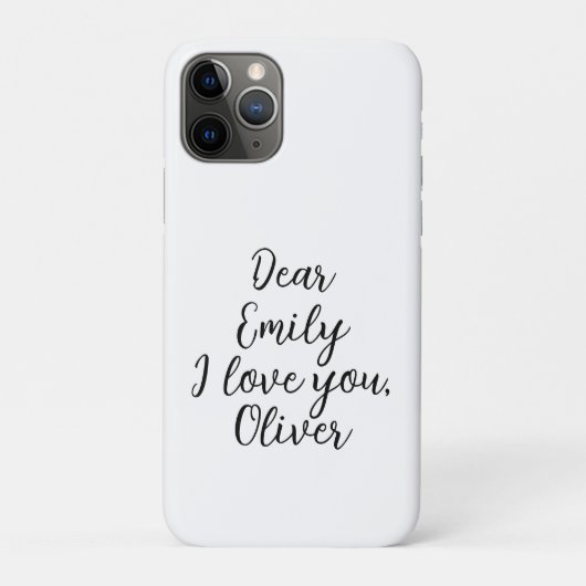 Coques Case-Mate iPhone Je t'aime Modèle de texte (Dos)
