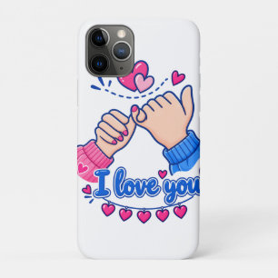 Case-Mate iPhone Case Je t'aime Promise Rose Cœurs Mignons